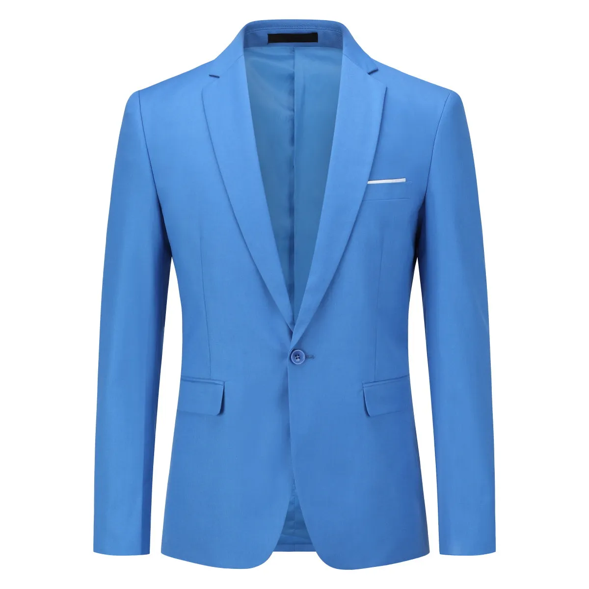 Light Blue Stylish Blazer One Button Casual Blazer