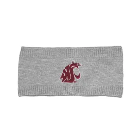 LogoFit WSU Cotton Embroidered Gray Headband