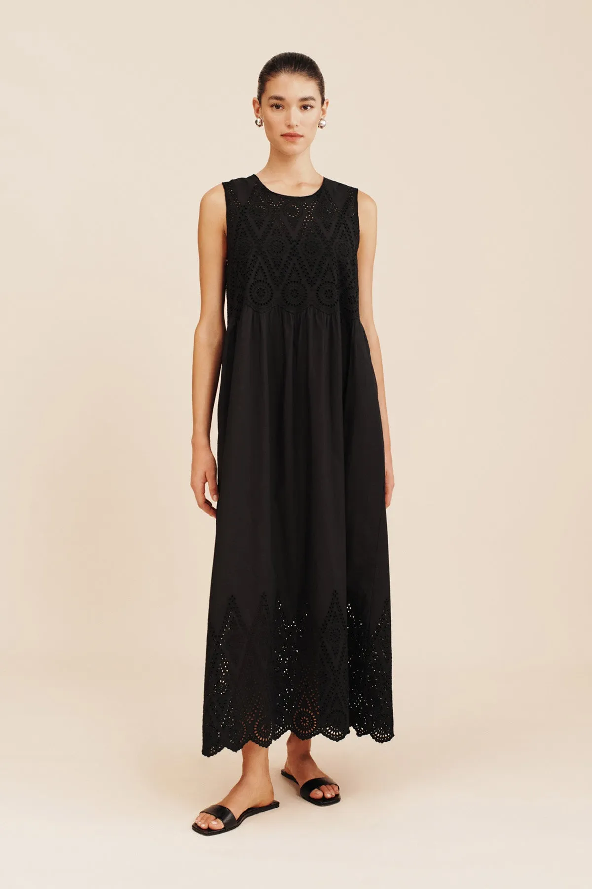 LOUISA SHIFT DRESS - BLACK