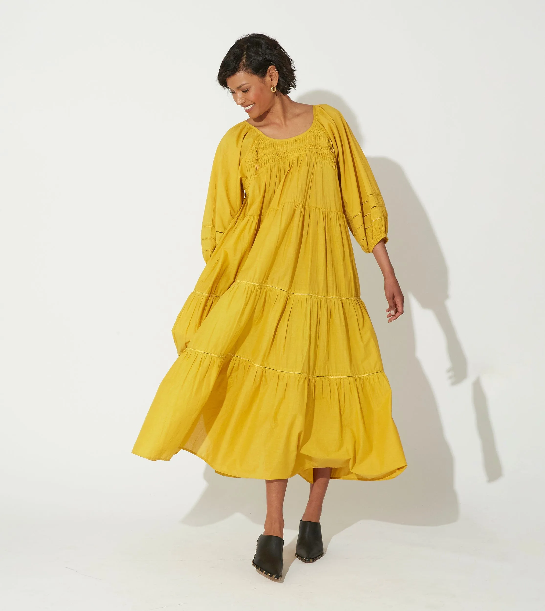 Luz Ankle Dress | Citrine