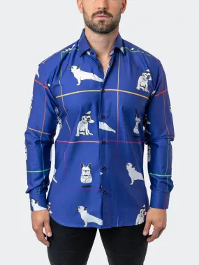 Maceoo Stretch Shirt | Fibonacci Doggiezen Blue