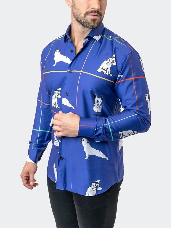 Maceoo Stretch Shirt | Fibonacci Doggiezen Blue