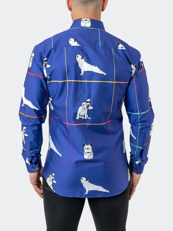 Maceoo Stretch Shirt | Fibonacci Doggiezen Blue