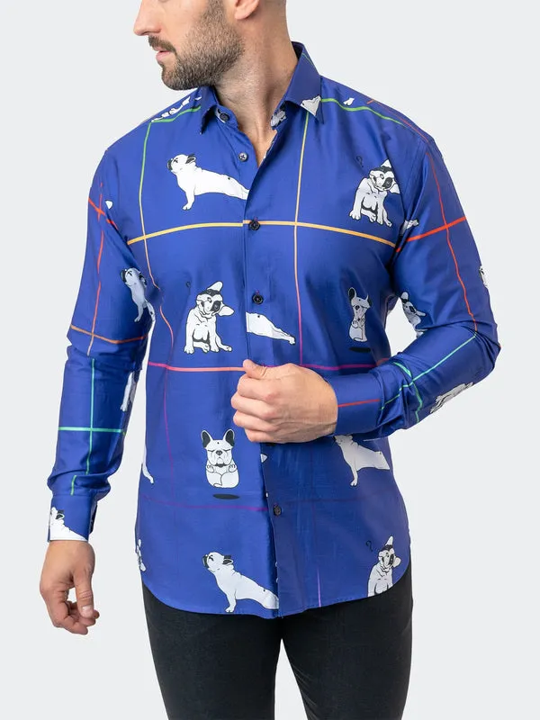 Maceoo Stretch Shirt | Fibonacci Doggiezen Blue