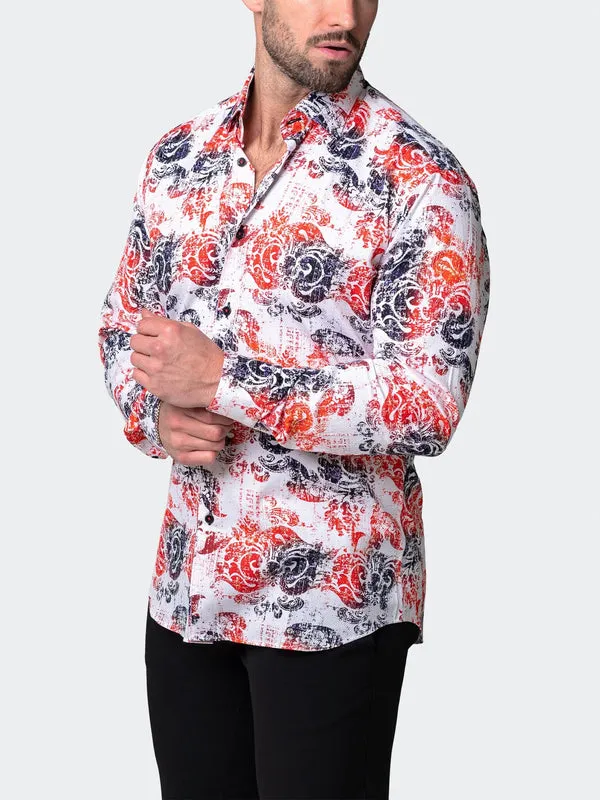 Maceoo Stretch Shirt | Fibonacci Husk Red