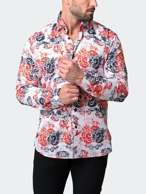 Maceoo Stretch Shirt | Fibonacci Husk Red