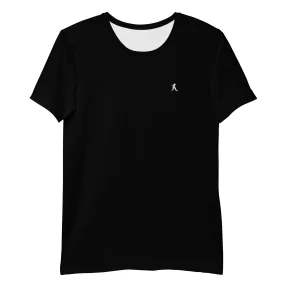 Men's Black Solid Athletic T-shirt