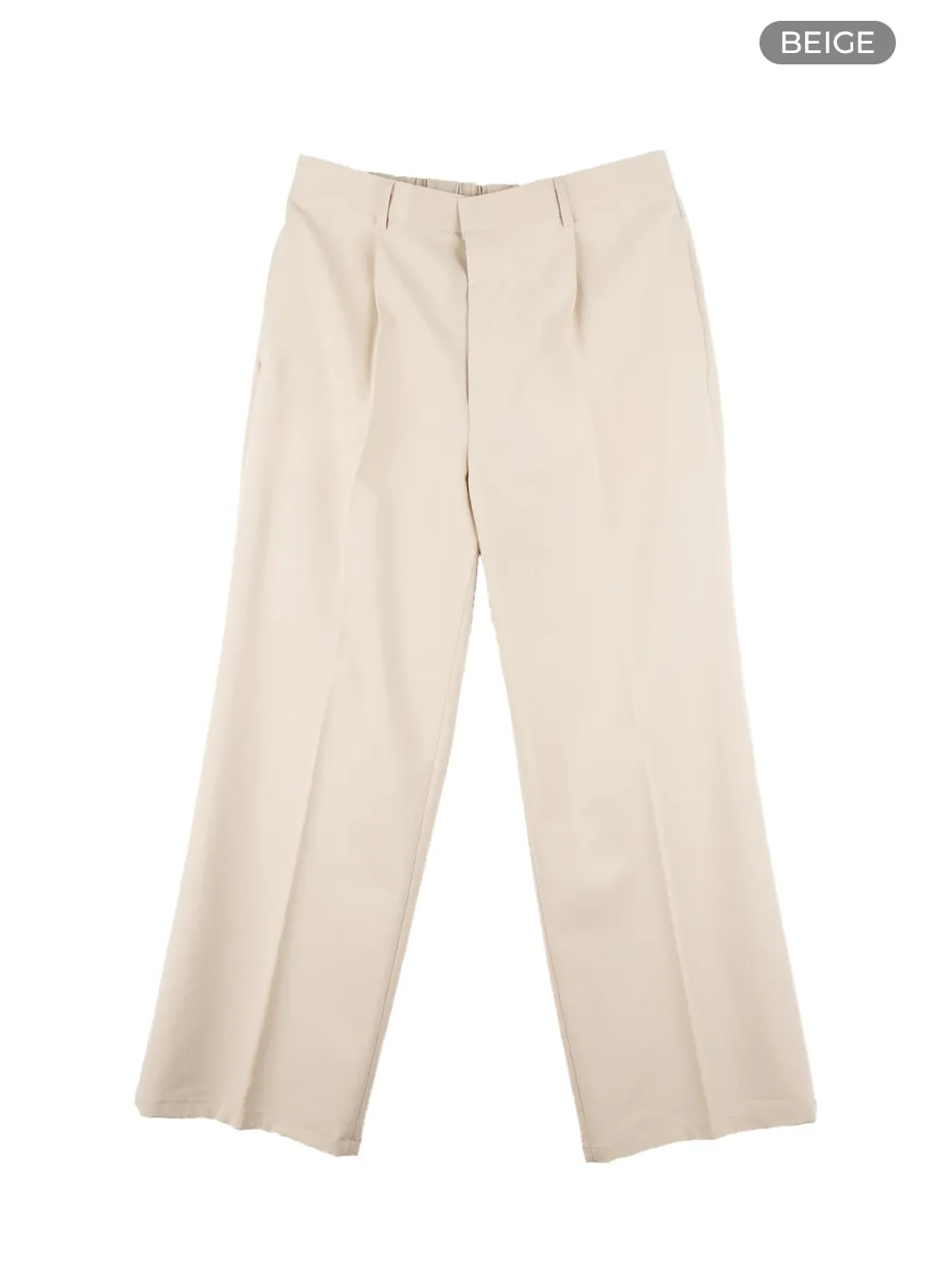 Men's Solid Wide Fit Trousers IA401