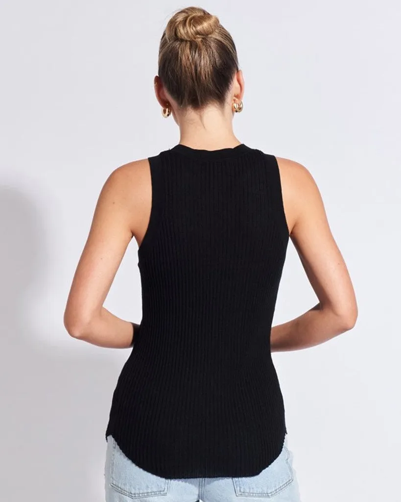 Merino Tank Knit Black