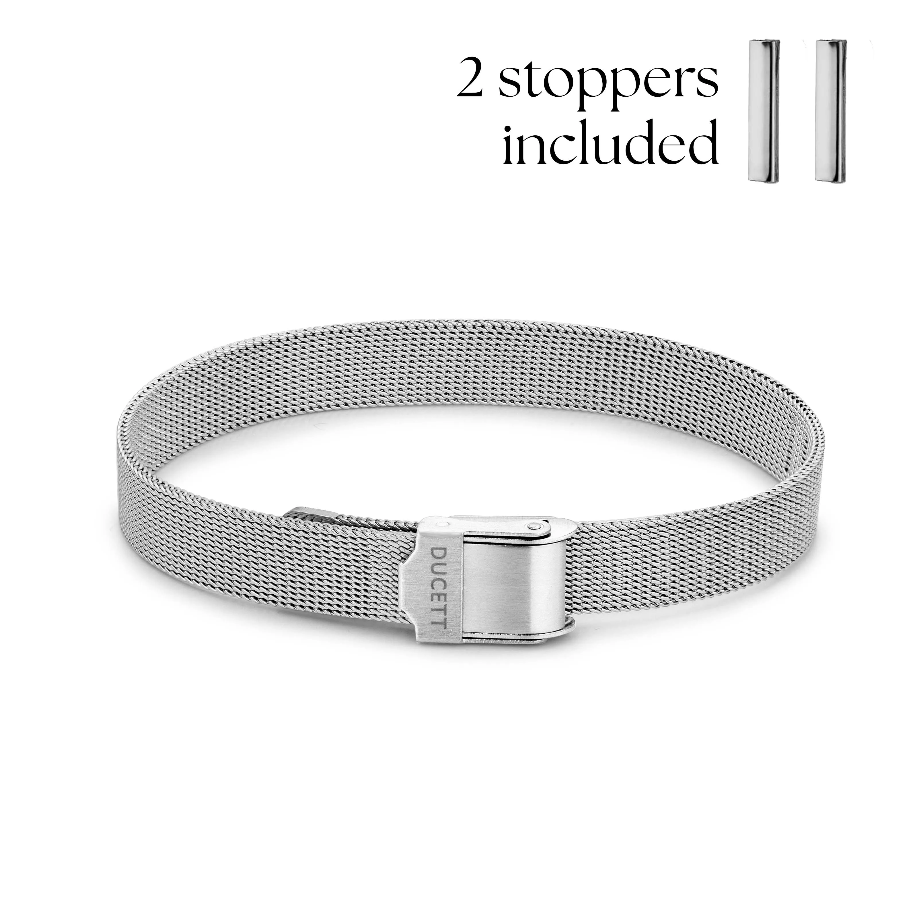 Mesh bracelet silver luxe