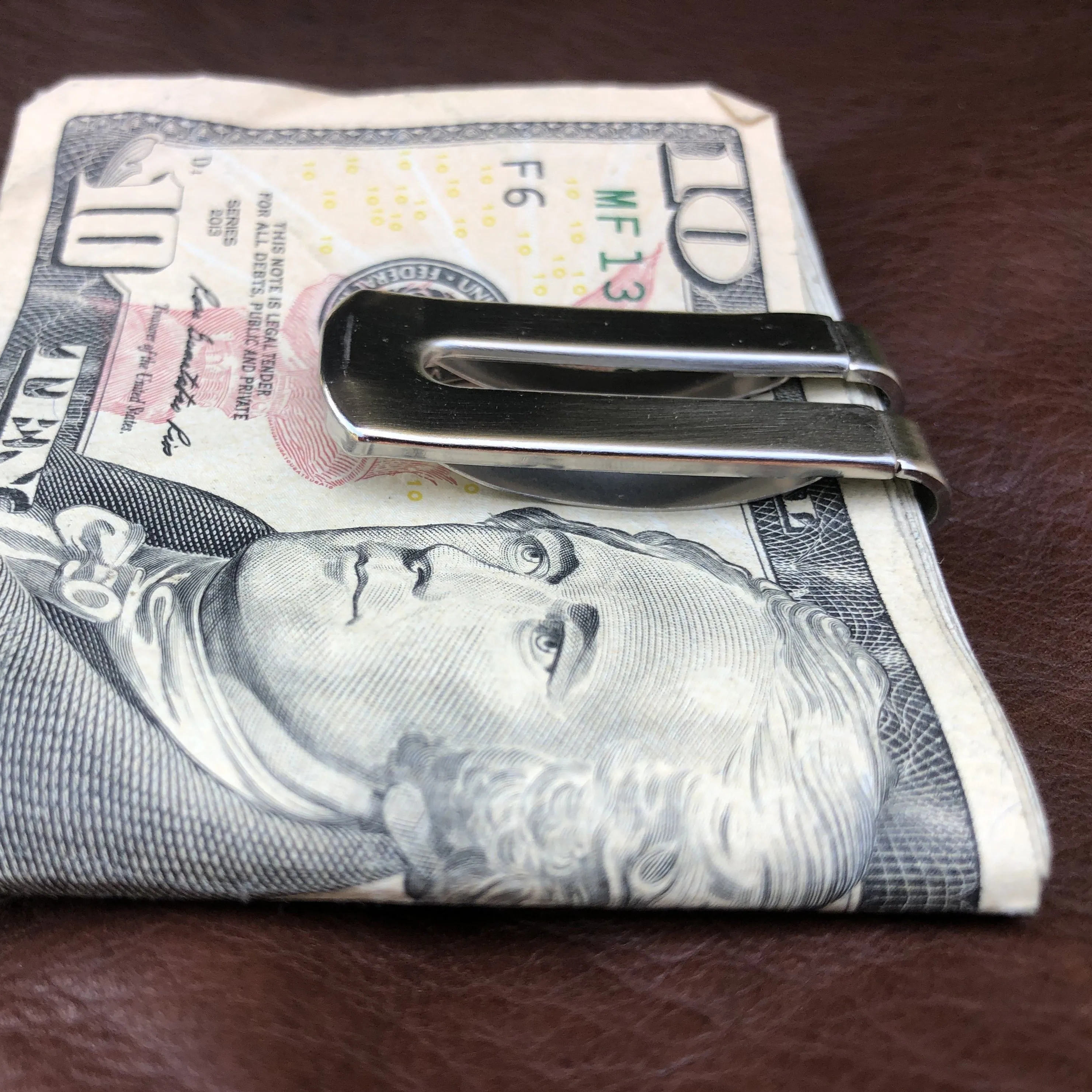 Money Clip - Silver Inlay