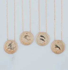 Natalie B. Capricorn Redone Vintage Inspired Zodiac Necklaces