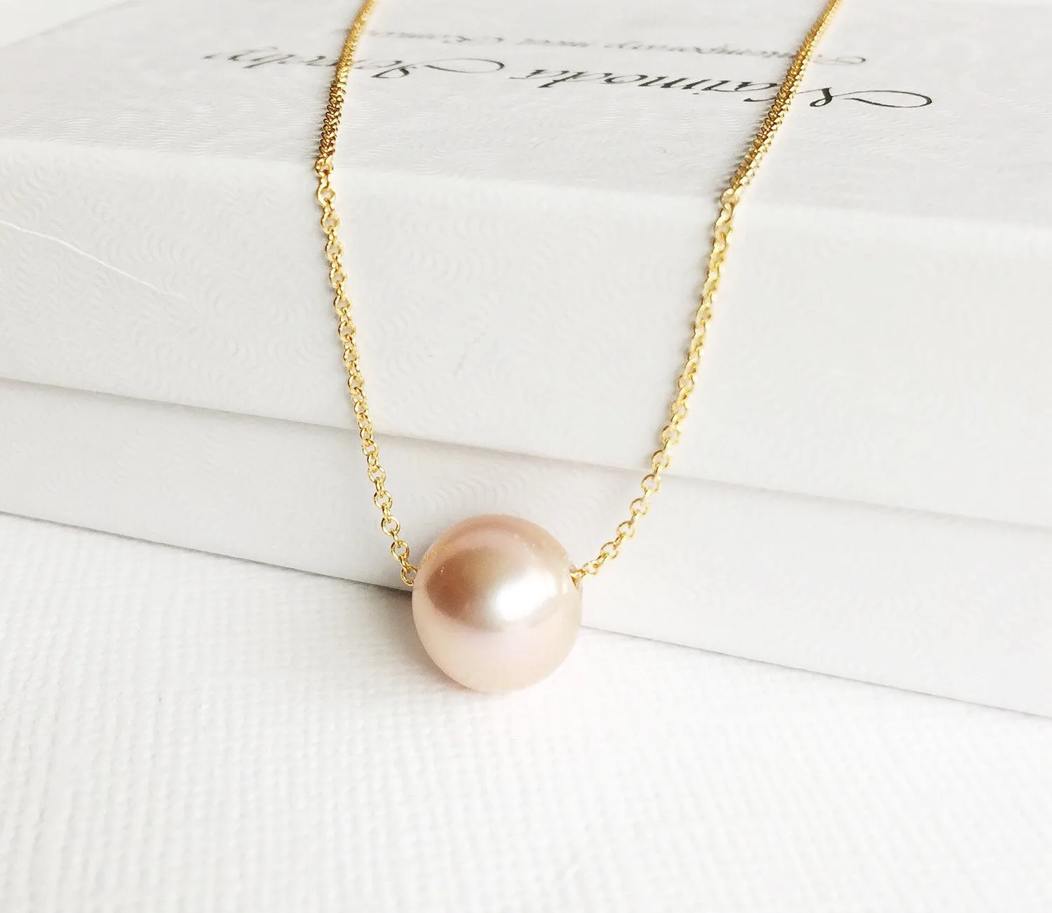 Necklace Kea - Pink Edison pearl  (N199)