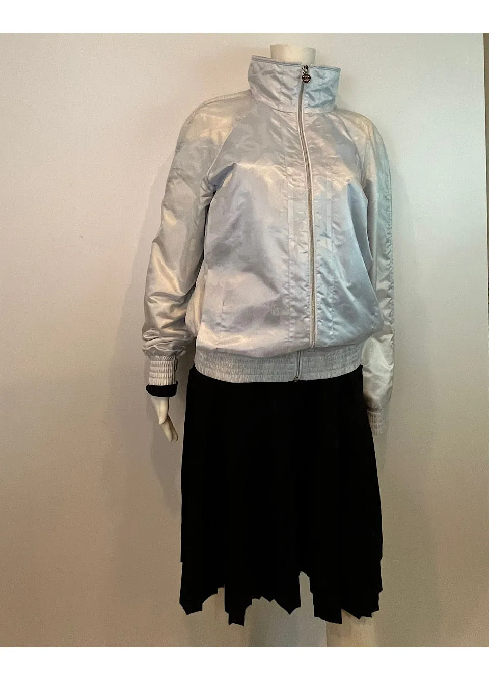 NWT Chanel 17P 2017 Spring Windbreaker Bomber Jacket FR 42 US 8/10