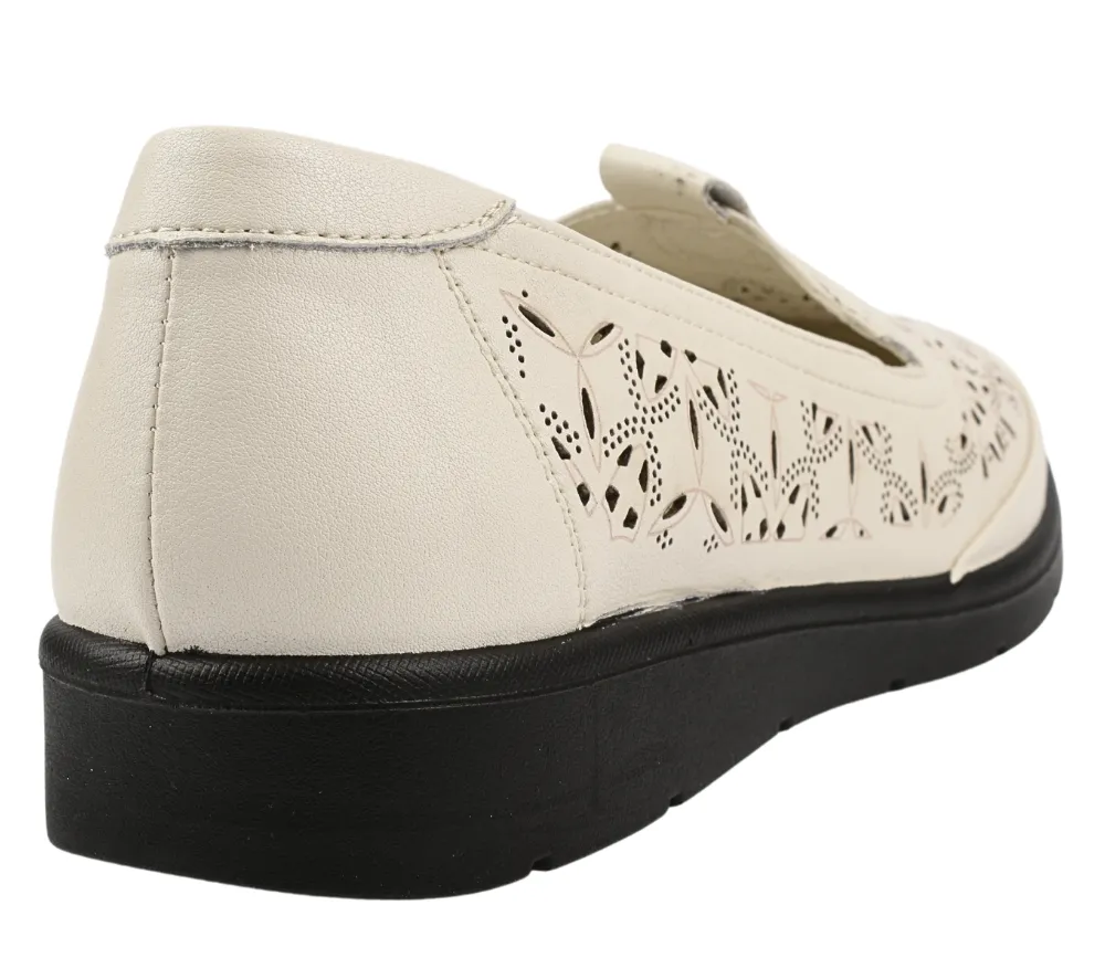 Pantofi casual, dama, FORMAZIONE, 33196WTP alb, piele naturala