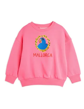 Parrot Embroidered Sweatshirt | Pink