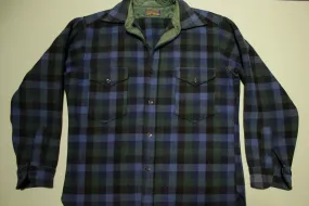 Pendleton Vintage Virgin Wool Thick Heavy Flannel Plaid Shirt Jacket / Coat