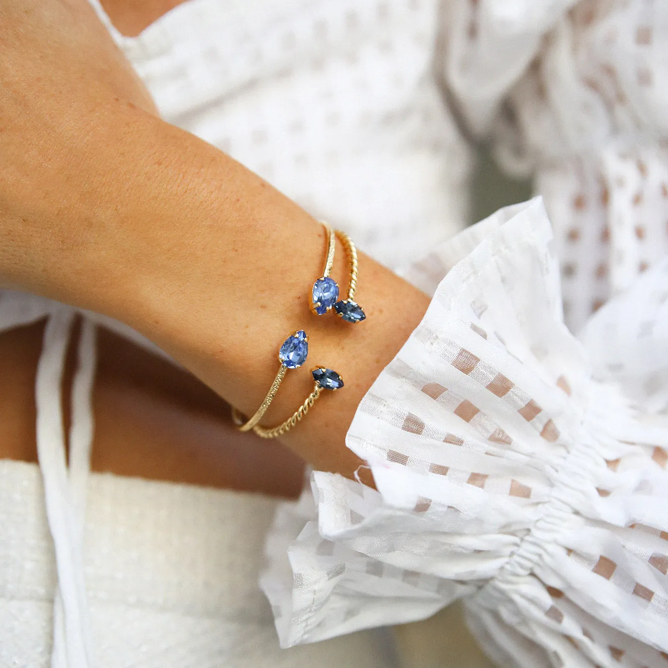 Petite Navette Bracelet / Denim Blue