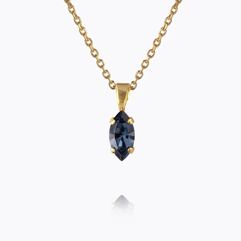 Petite Navette Necklace / Denim Blue