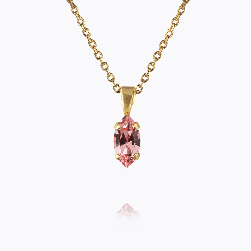 Petite Navette Necklace / Light Rose