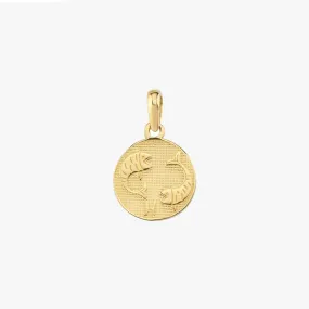 Pisces Zodiac Necklace | 14K Solid Gold