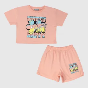 "Sweet & Happy" Short-Sleeved Pajama