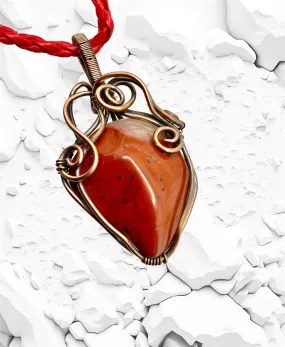 Red Jasper Wire Wrapped Pendant