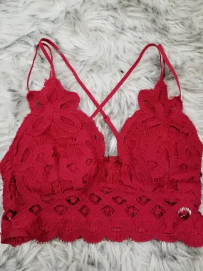 Say I Am Laced Bralette - Red