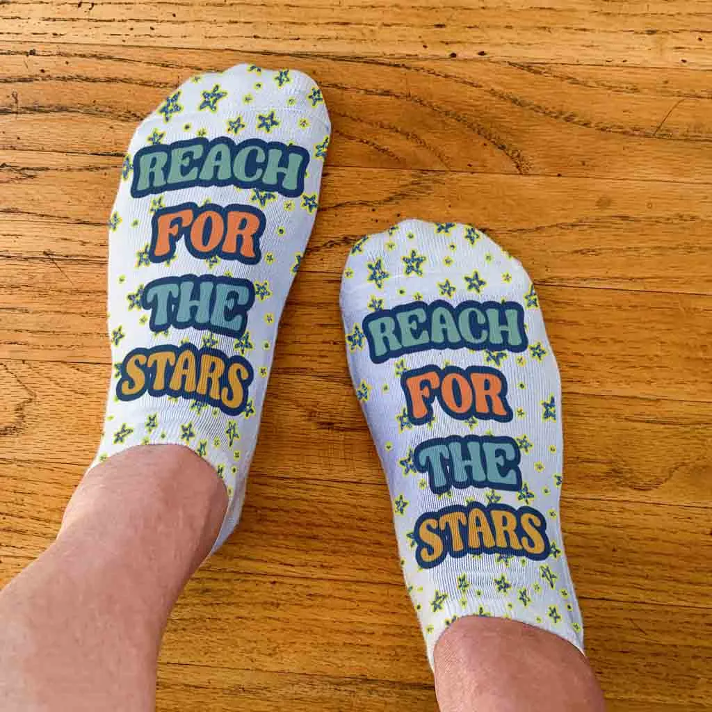 Self Motivation Socks - Reach for the Stars No Show Socks