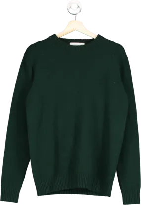 Sirplus Green Lambs Wool Crew Neck Jumper UK M