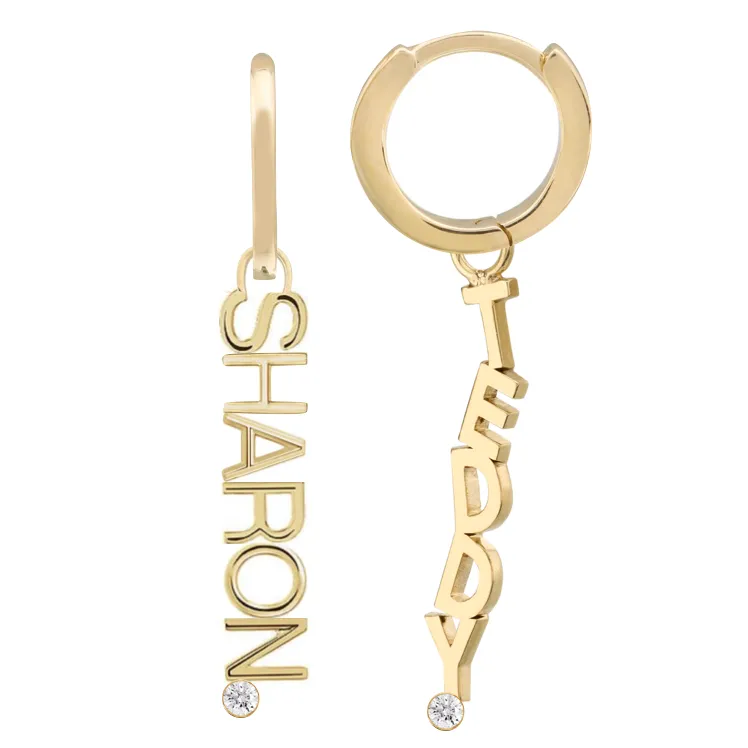 Solid Gold and Diamond Earring Charm