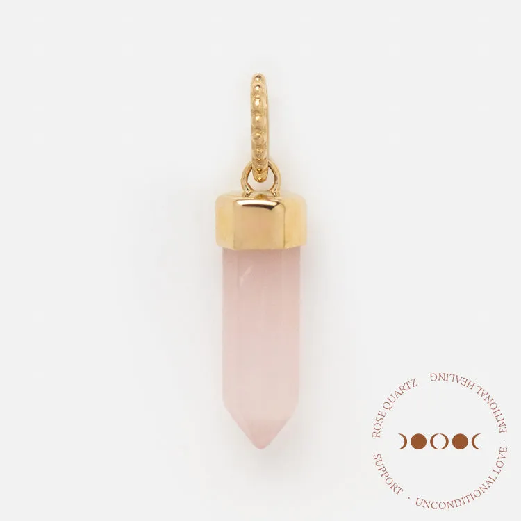 Solid Gold Crystal Charm for Manifestation