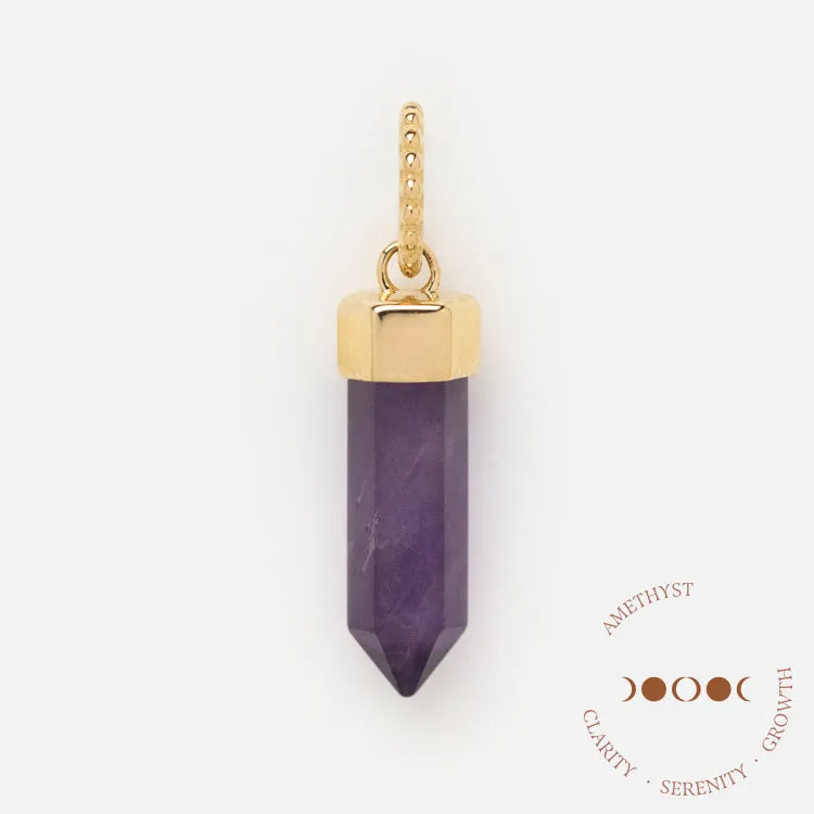 Solid Gold Crystal Charm for Manifestation