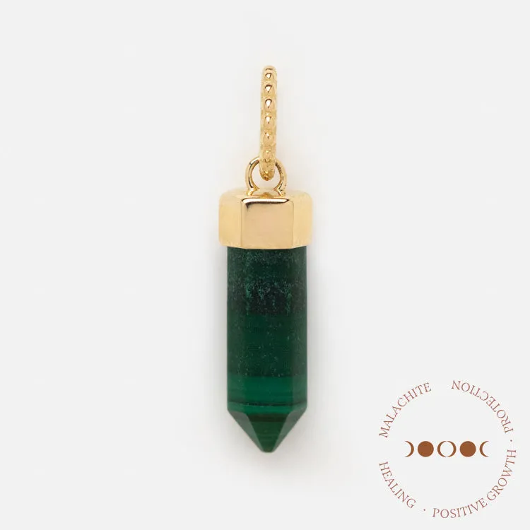 Solid Gold Crystal Charm for Manifestation