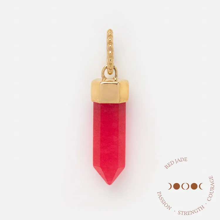 Solid Gold Crystal Charm for Manifestation