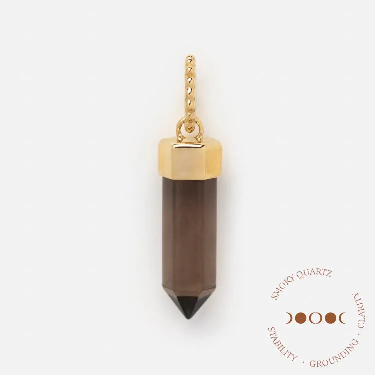 Solid Gold Crystal Charm for Manifestation