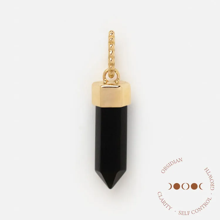 Solid Gold Crystal Charm for Manifestation