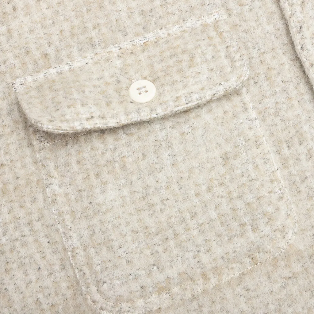 Speckled Wool CPO Shirt - Bone