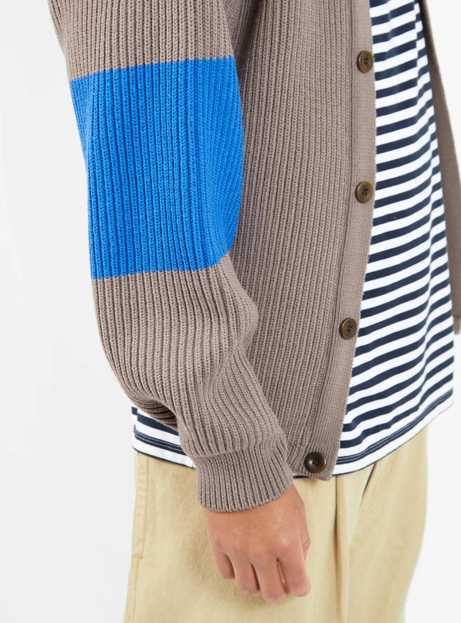 Sports Merino Wool Cardigan Earth