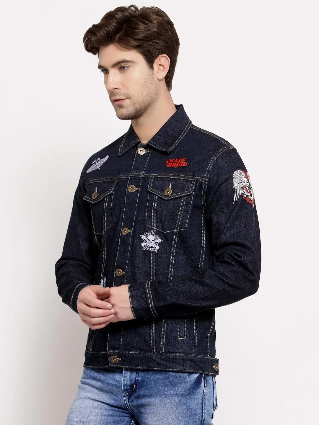 Style Quotient Mens Solid Denim Jackets