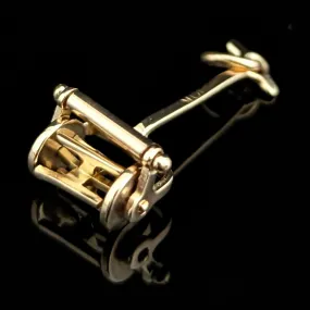 The Cleveland - Vintage Articulated 10k Gold Lawn Mower Charm with Spinning Blades