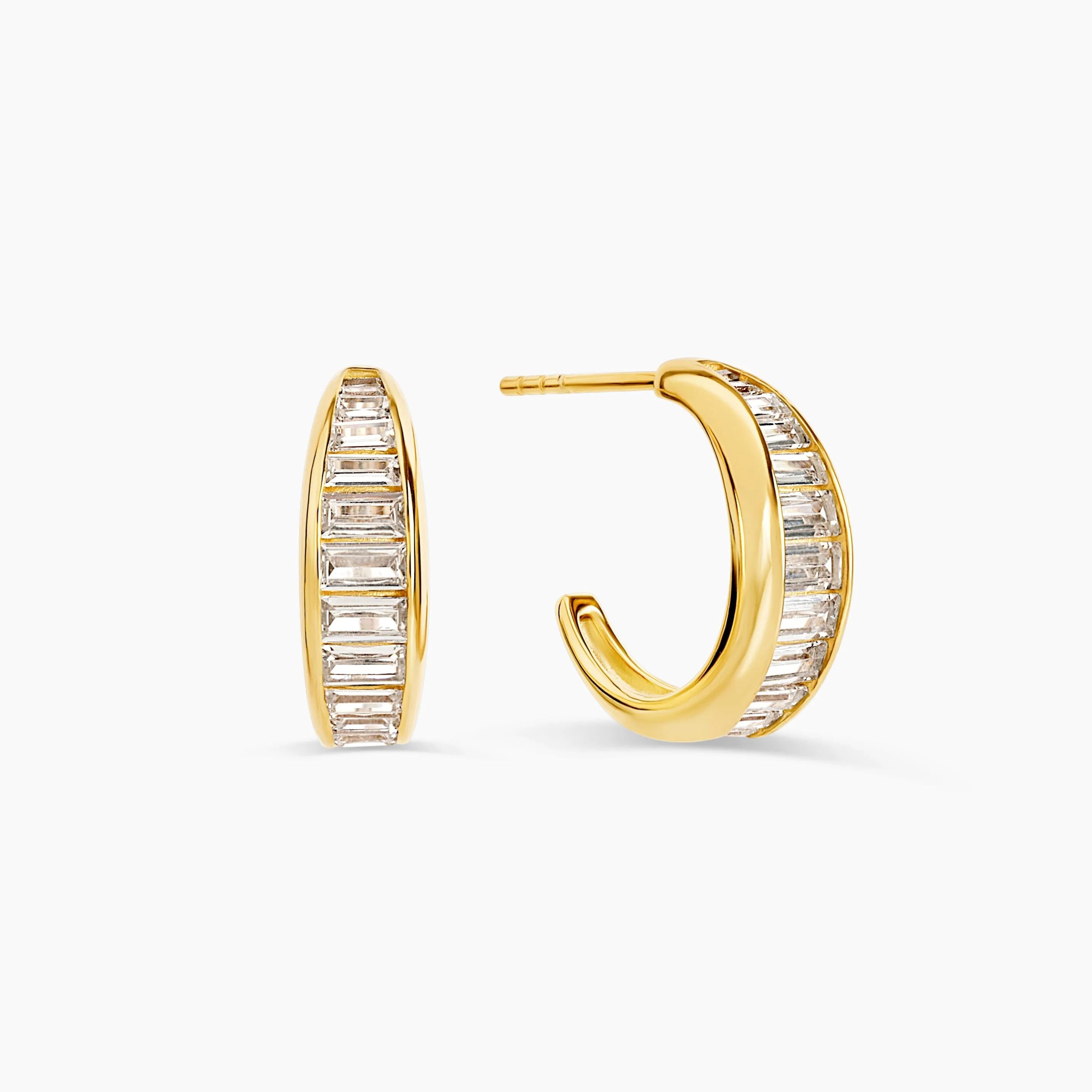 The Emerald Cut Hoop Earrings