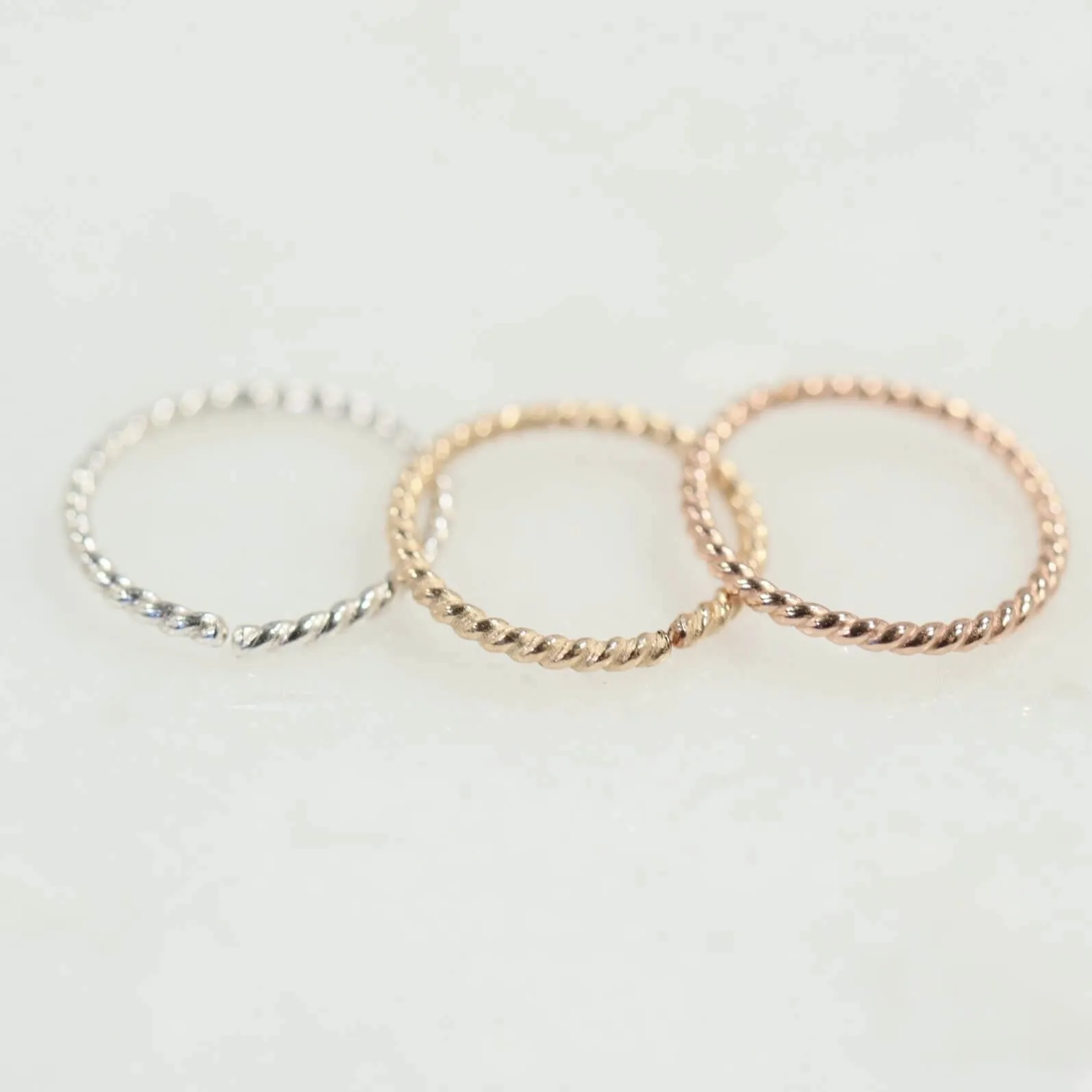 Tiny Tragus Hoop Dot Twist Endless - Choose Your Metal and Gauge