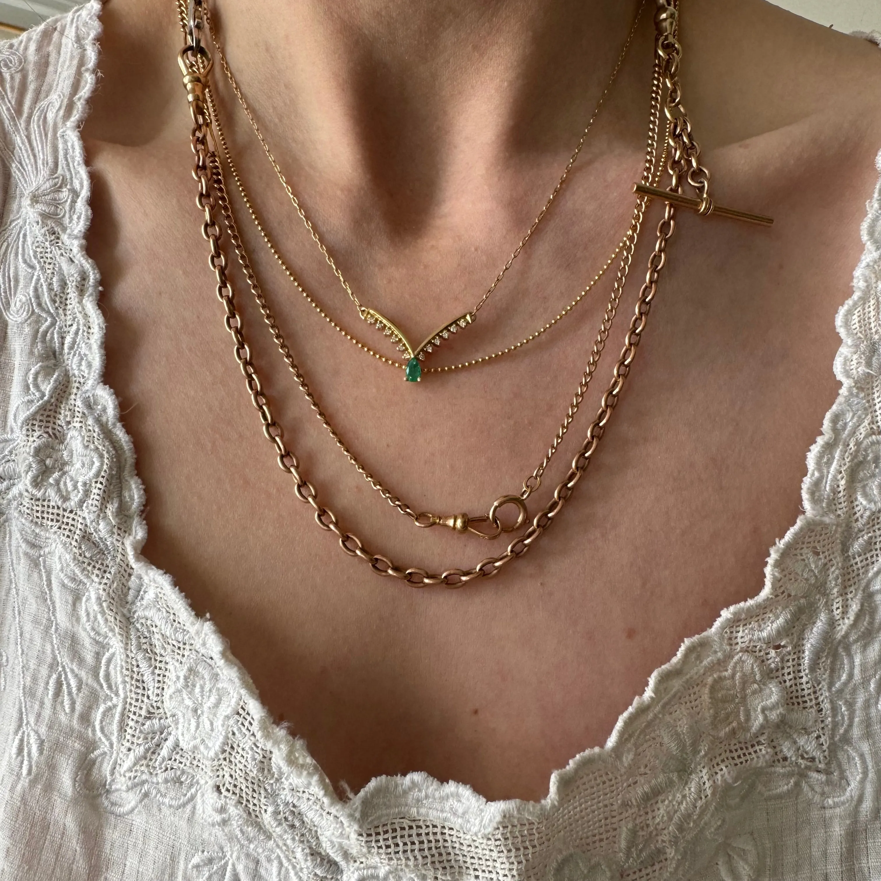 V I N T A G E // classic ball bead / 14k UnoAErre ball bead chain necklace / ~18