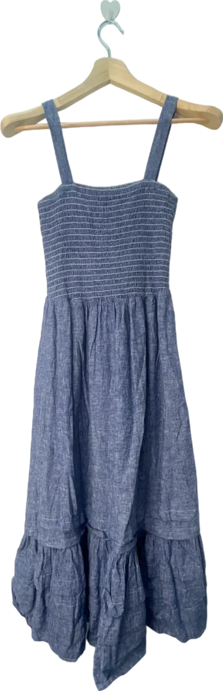 Very Blue Sleeveless Ruffled Hem Dress UK Size 12