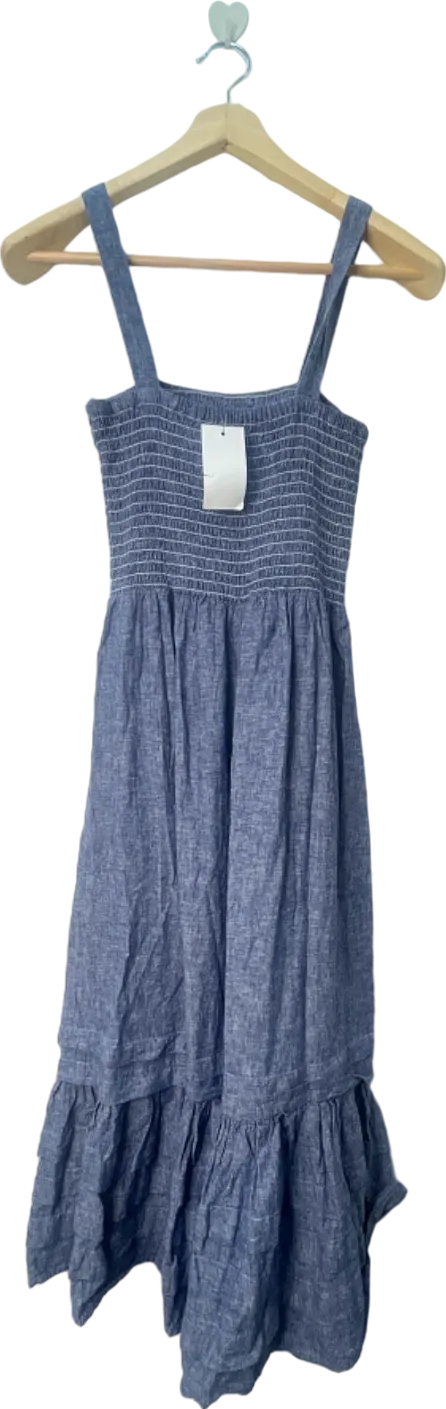 Very Blue Sleeveless Ruffled Hem Dress UK Size 12