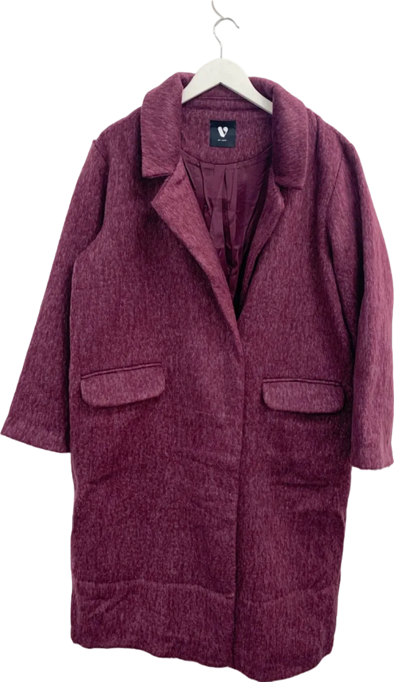 Very Burgundy Longline Coat UK 14