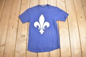 Vintage 1970s Quebec Souvenir T Shirt / Streetwear / Made In Canada / Vacation Tee / Travel T Shirt