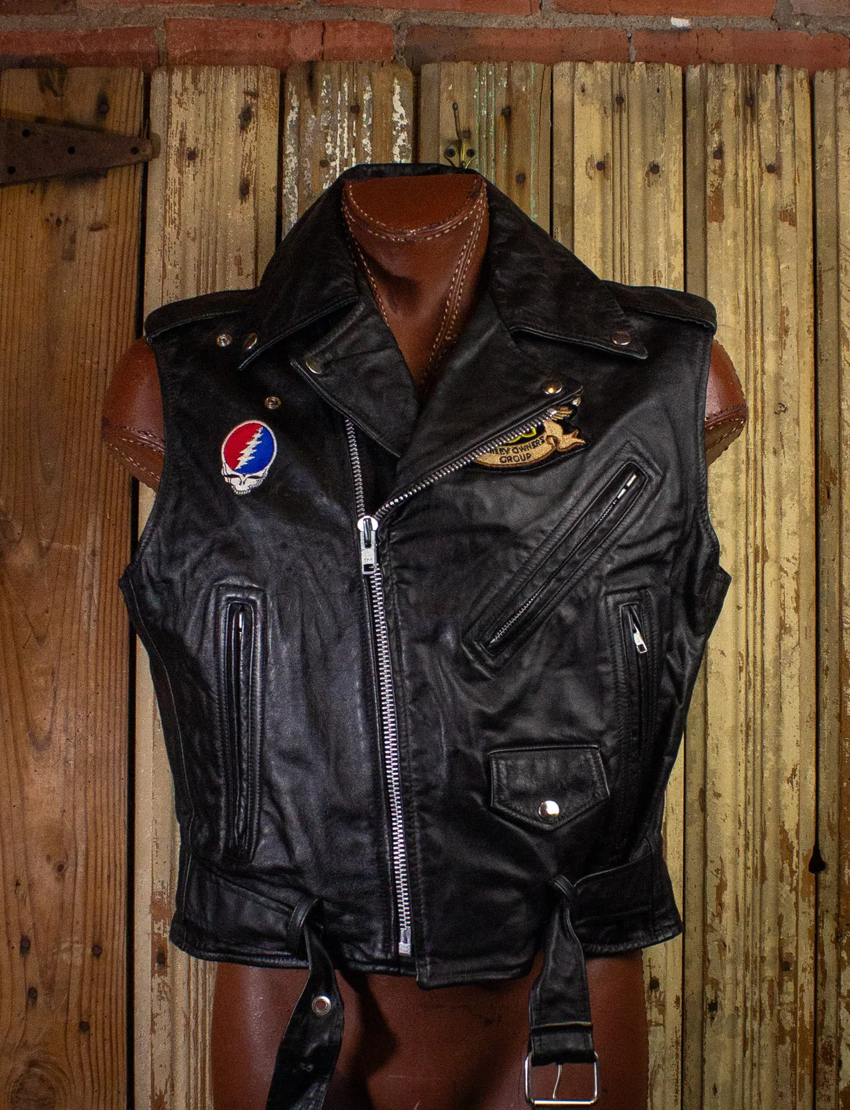 Vintage Grateful Dead 1989 Summer Tour Crew Only Leather Vest