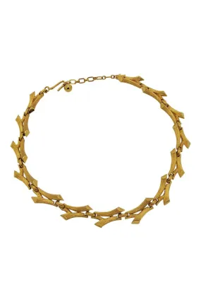 VINTAGE TRIFARI Gold Plated 1960s Flexible Collar Necklace (15)